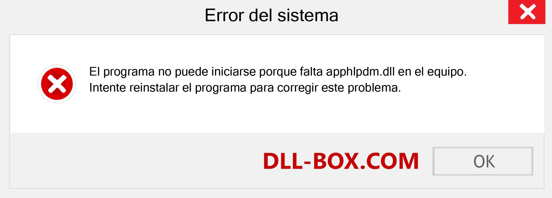 ¿Falta el archivo apphlpdm.dll ?. Descargar para Windows 7, 8, 10 - Corregir apphlpdm dll Missing Error en Windows, fotos, imágenes